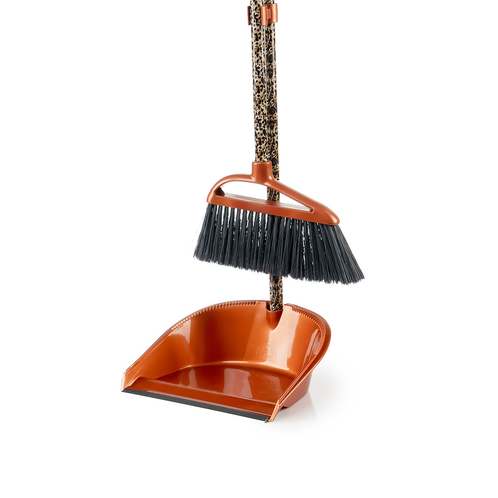 ست جاروب و خاک انداز دلتا فانتزی طرح مسی پلنگی