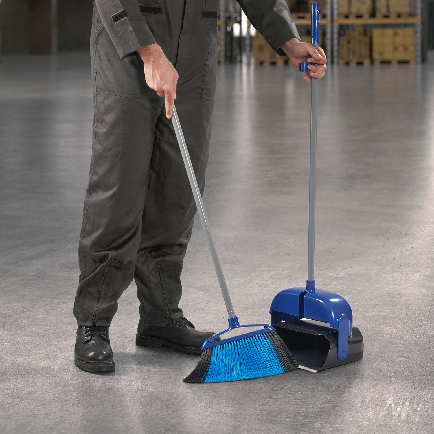 ست جاروب خاک انداز تاشو بزرگ